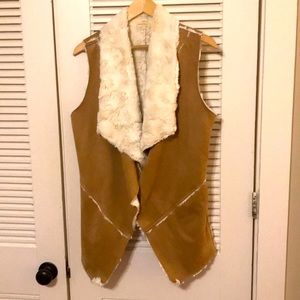 Vestique Faux Suede and Fur Lined Vest